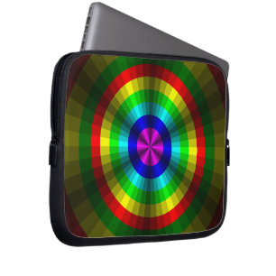 Capa Para Notebook Ilusões ópticas Mala do Laptop Arco-Íris