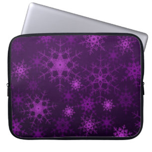 Capa Para Notebook Ilustração 2d. Flocos de neve abstrato. Santo Chri