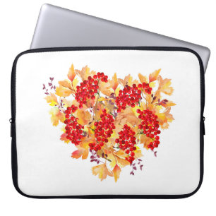 Capa Para Notebook Ilustração botânica de aquarela. Forma cardíac