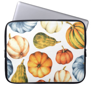 Capa Para Notebook Ilustração da Abóbora: Padrão de Aquarela Sem Cost
