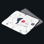 Capa Para Notebook ilustração da grua voadora abstrato moderna<br><div class="desc">Ilustração moderna do guindaste voador de abstrato. Fundo branco com cores azul e vermelha.</div>