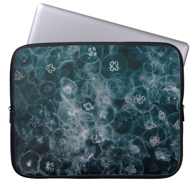 CAPA PARA NOTEBOOK ILUSTRAÇÃO DE BOLHAS AZUIS E BRANCAS (Frente)