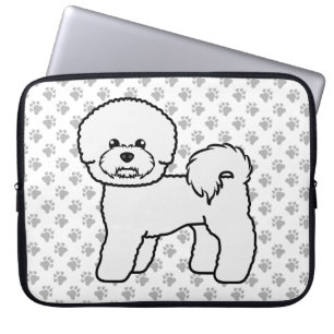 Capa Para Notebook Ilustração de Cão de Bichon Frise Cute