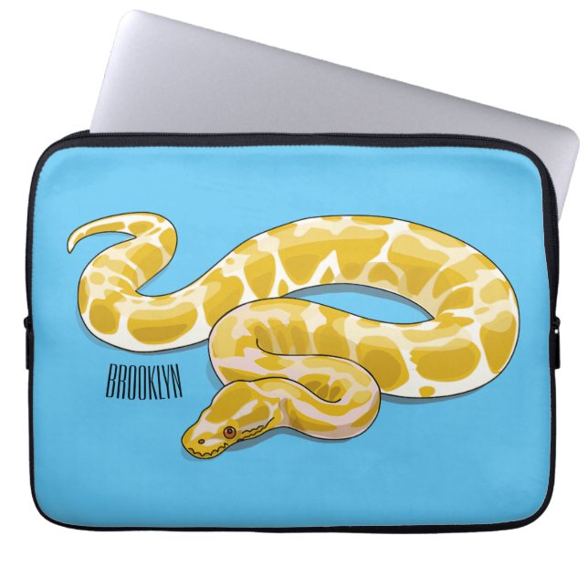 Capa Para Notebook Ilustração de cobra de pitão birmanês (Frente)