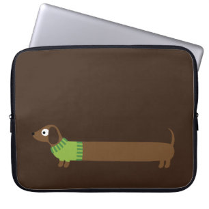 Capa Para Notebook Ilustração de Dachshund Longo Cute