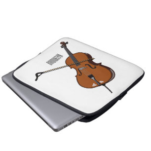Capa Para Notebook Ilustração de desenho animado Cello