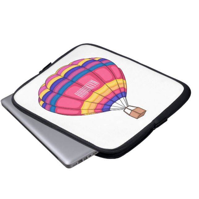 Capa Para Notebook Ilustração de desenho animado com balão de ar quen (Frente Inferior)