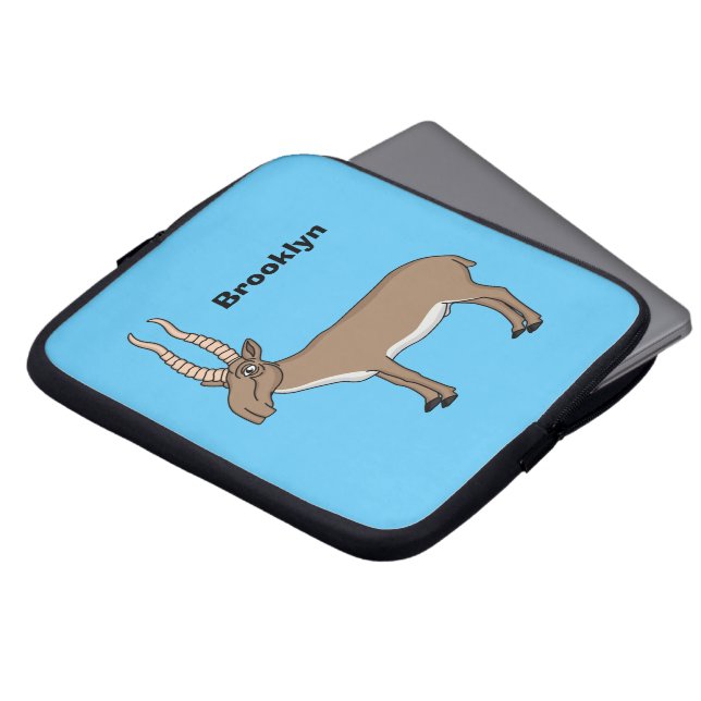 Capa Para Notebook Ilustração de desenho animado de antílope Saiga (Frente Topo)