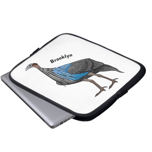 Capa Para Notebook Ilustração de desenho animado de aves guineafowl v (Frente Inferior)