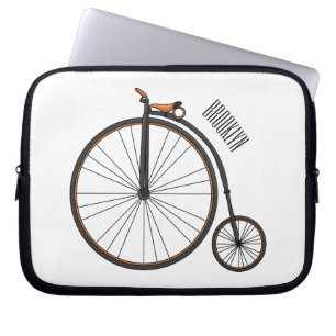 Capa Para Notebook Ilustração de desenho animado de bicicleta de alta