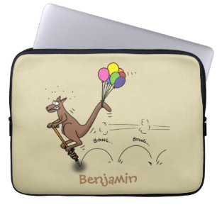 Capa Para Notebook Ilustração de desenho animado de canguru humor aus