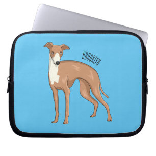 Capa Para Notebook Ilustração de desenho animado de cão Greyhound