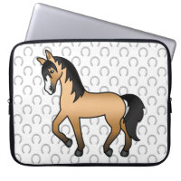 Ilustração de desenho animado de cavalo trotando e