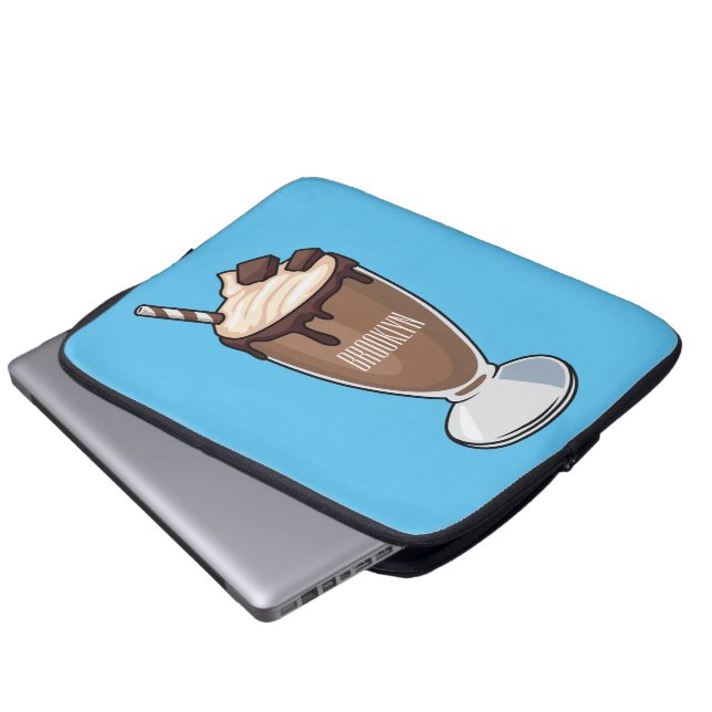 Capa Para Notebook Ilustração de desenho animado de Chocolate Milksha (Frente Inferior)