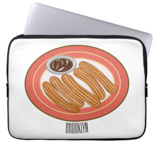 Capa Para Notebook Ilustração de desenho animado de Churro