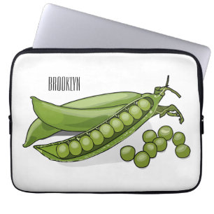 Capa Para Notebook Ilustração de desenho animado de ervilha