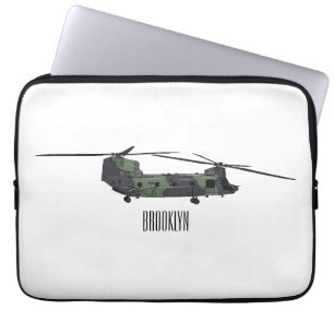Capa Para Notebook Ilustração de desenho animado de helicóptero do ex
