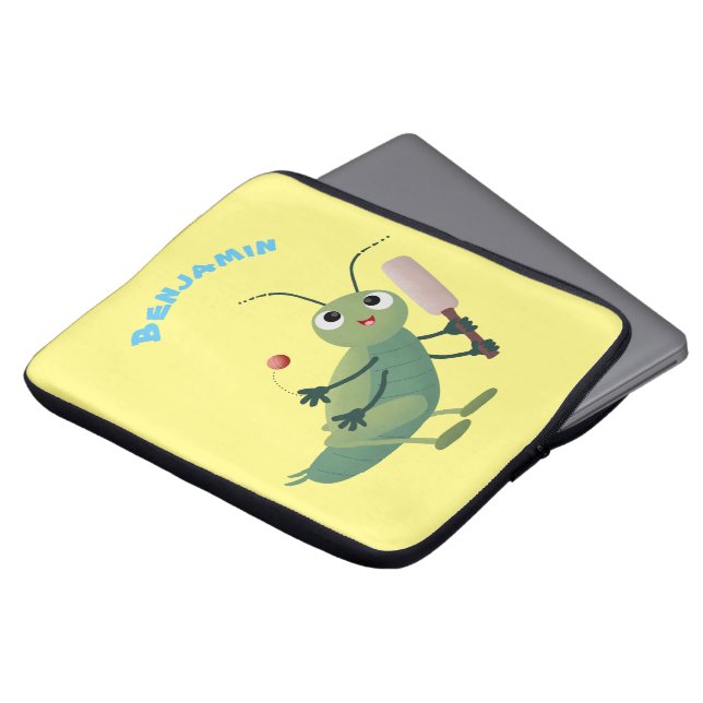 Capa Para Notebook Ilustração de desenho animado de insetos de críque (Frente Topo)