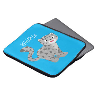 Capa Para Notebook Ilustração de desenho animado de leopardo-da-neve
