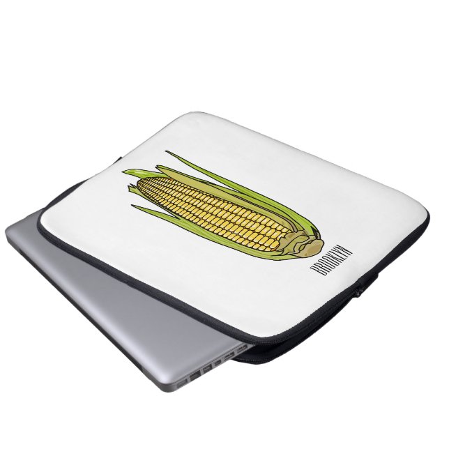 Capa Para Notebook Ilustração de desenho animado de milho (Frente Inferior)