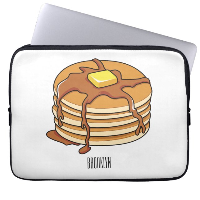 Capa Para Notebook Ilustração de desenho animado de Pancake (Frente)