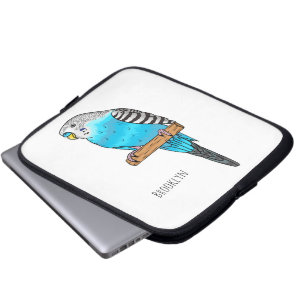 Capa Para Notebook Ilustração de desenho animado de pássaros azul