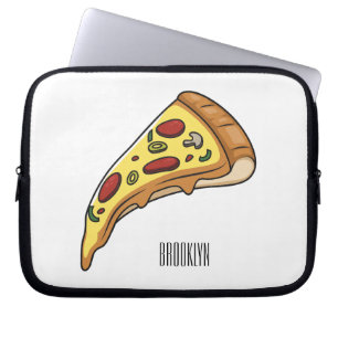 Capa Para Notebook Ilustração de desenho animado de pizza