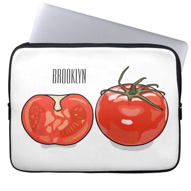 Capa Para Notebook Ilustração de desenho animado de tomate (Frente)