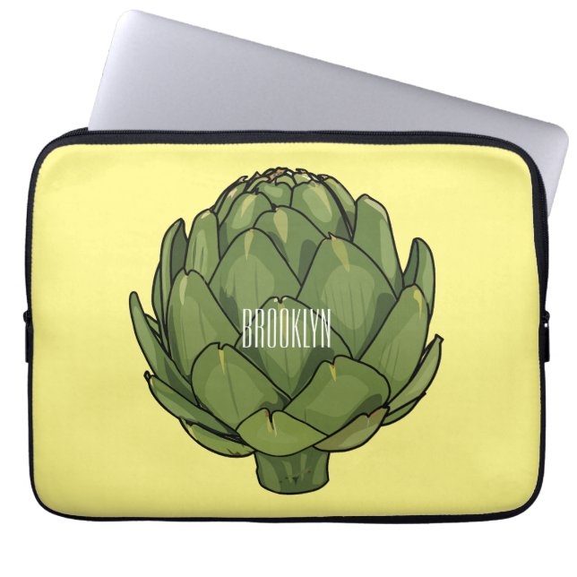 Capa Para Notebook Ilustração de desenho animado do Artichoke (Frente)