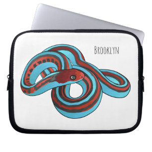 Capa Para Notebook Ilustração de desenho animado do cobra de garter d