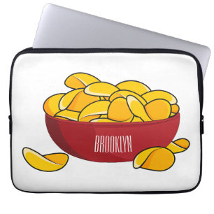 Capa Para Notebook Ilustração de desenho animado em chip de batata