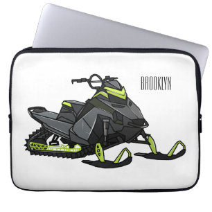 Capa Para Notebook Ilustração de desenho animado Snowmobile