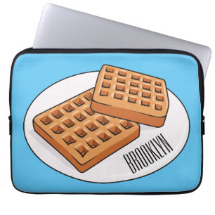 Capa Para Notebook Ilustração de desenho animado Waffle