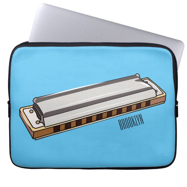 Capa Para Notebook Ilustração de desenho da Harmonica (Frente)