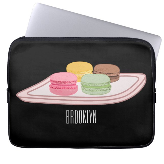 Capa Para Notebook Ilustração de desenho de Macaron (Frente)