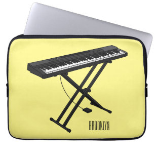 Capa Para Notebook Ilustração de desenho de piano de teclado