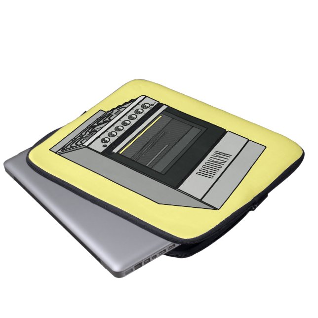 Capa Para Notebook Ilustração de desenho do fogão elétrico (Frente Inferior)