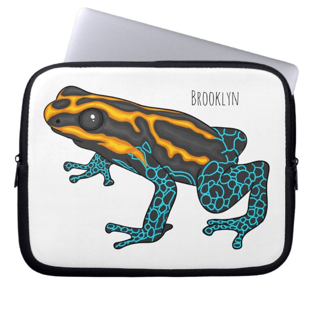 Capa Para Notebook Ilustração de desenho do sapo Dart Veneno (Frente)