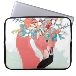 Capa Para Notebook Ilustração de moda com flamingoflami rosa desenhad