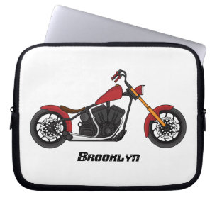 Capa Para Notebook Ilustração de moto estilo Chopper