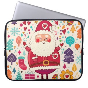 Capa Para Notebook Ilustração de Natal Engraçado do Papai Noel