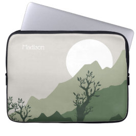 Capa Para Notebook Ilustração de Natureza de Nome Personalizado