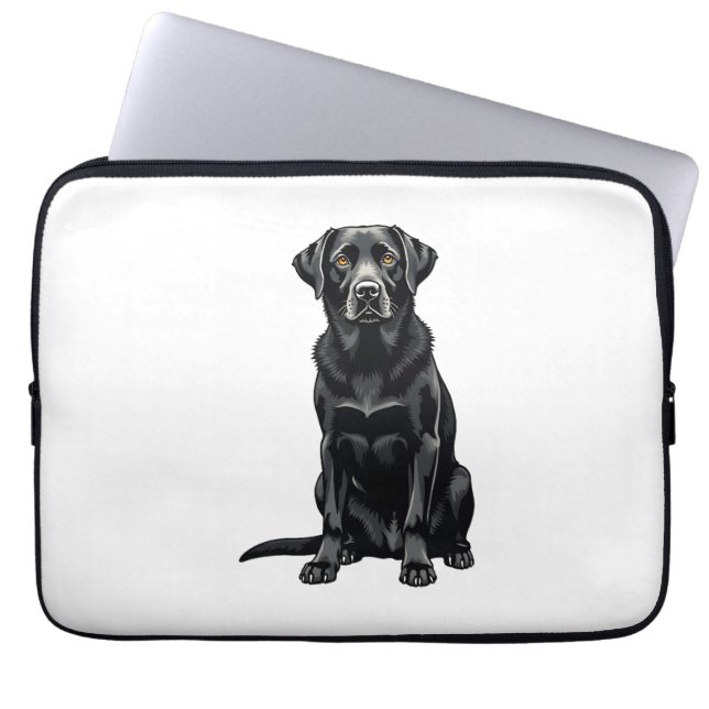 Capa Para Notebook Ilustração de retrato de cão Labrador Retriever pr (Frente)