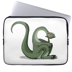 Capa Para Notebook Ilustração De Um Brontossauro De Cartoon Pensando.