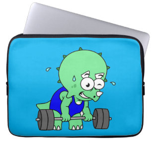 Capa Para Notebook Ilustração De Um Tricerátopo De Pesos.