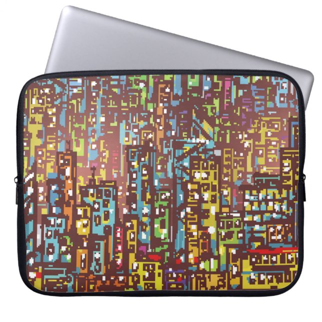 Capa Para Notebook ilustração desenhada à mão da Cityscape,arte,rua,c (Frente)