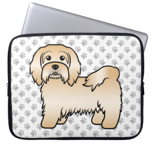 Capa Para Notebook Ilustração do Cão de Cartoon Cute Fawn Havanese