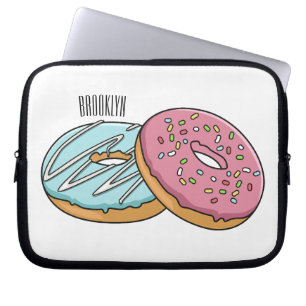 Capa Para Notebook ilustração do desenho animado de rosquinha