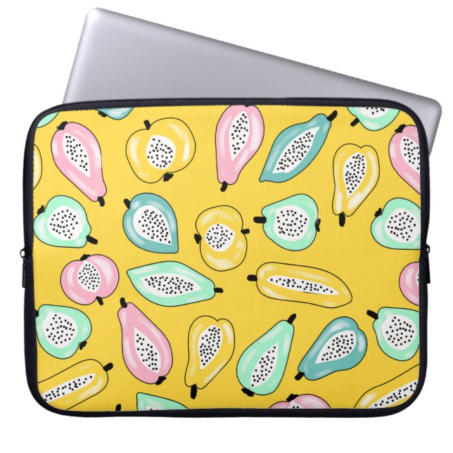 Capa Para Notebook Ilustração do padrão de impressão de fruta de de d (Frente)