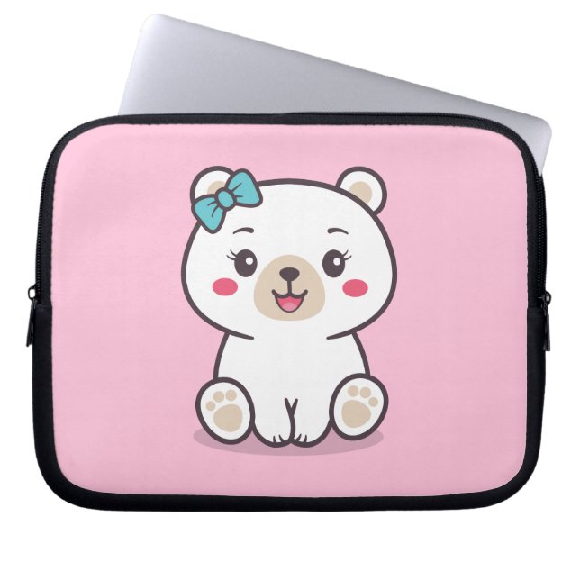 Capa Para Notebook Ilustração do Urso de Teddy (Frente)